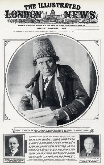 Framed Print : Front cover of the Illustrated London News, 1st November 1924, featuring M Framed Print : Front cover of the Illustrated London News, 1st November 1924, featuring M