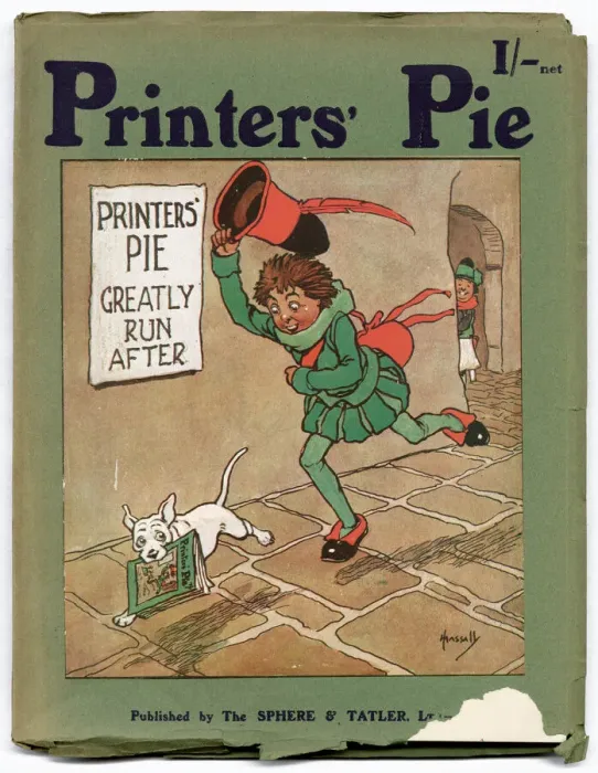 Framed Print : Front cover of Printers Pie magazine for 1911, illustrated by John Hassall Framed Print : Front cover of Printers Pie magazine for 1911, illustrated by John Hassall
