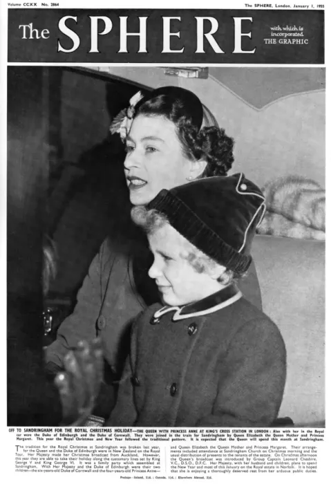 Framed Print : Front cover of the Sphere, the Queen with Princess Anne Framed Print : Front cover of the Sphere, the Queen with Princess Anne