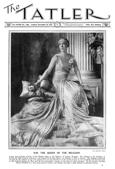 Framed Print : Front cover of The Tatler featuring The Queen of the Belgian Framed Print : Front cover of The Tatler featuring The Queen of the Belgian