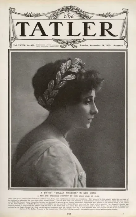 Framed Print : Front cover of the Tatler - Miss Valli Valli Framed Print : Front cover of the Tatler - Miss Valli Valli