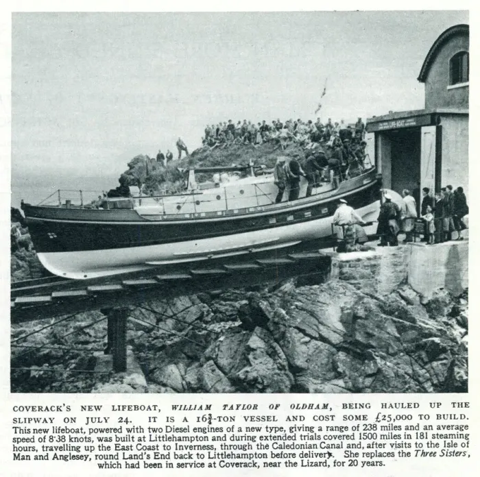Framed Print : Coveracks new lifeboat, 1954 Framed Print : Coveracks new lifeboat, 1954