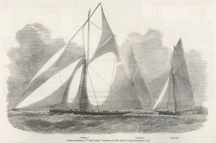 Framed Print : Cowes Regatta 1853 Framed Print : Cowes Regatta 1853