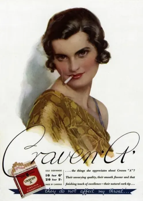 Framed Print : Craven A - they do not affect my throat Framed Print : Craven A - they do not affect my throat