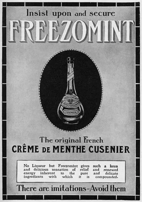 Framed Print : Creme de Menthe advertisement, 1914 Framed Print : Creme de Menthe advertisement, 1914