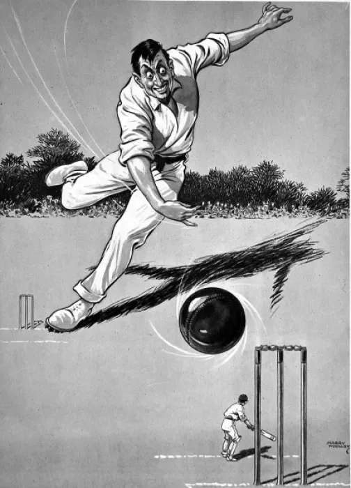 Framed Print : Cricket Cartoon, 1921 Framed Print : Cricket Cartoon, 1921