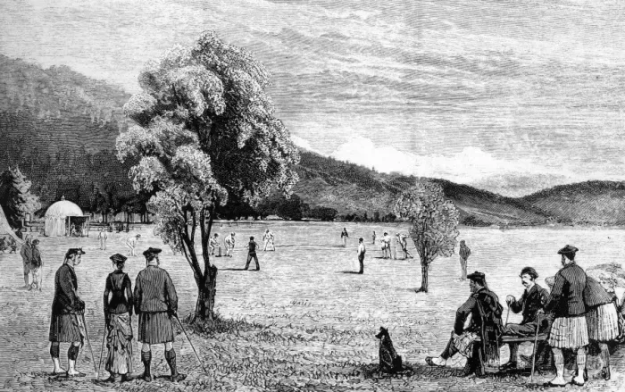 Framed Print : A Cricket Match at Balmoral