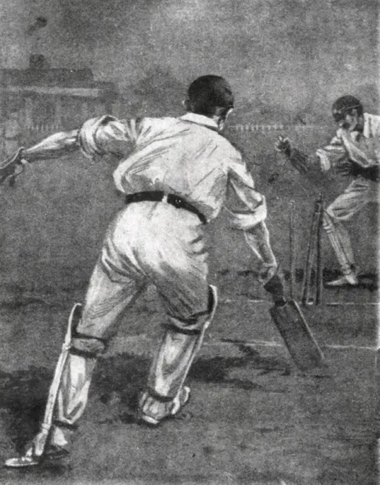 Framed Print : Cricket Match, England v Australia 1902 Framed Print : Cricket Match, England v Australia 1902