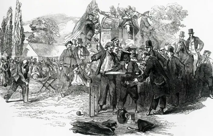 Framed Print : A cricket match of Greenwich Pensioners
