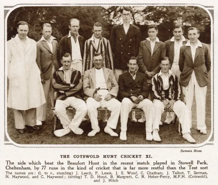 Framed Print : Cricket Team Photograph - The Cotswold Hunt XI Framed Print : Cricket Team Photograph - The Cotswold Hunt XI