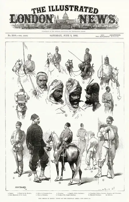 Framed Print : The Crisis in Egypt ? Types of the Egyptian Army