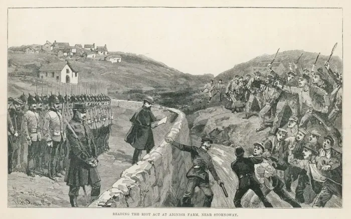 Framed Print : Crofters of Lewis Riot Framed Print : Crofters of Lewis Riot