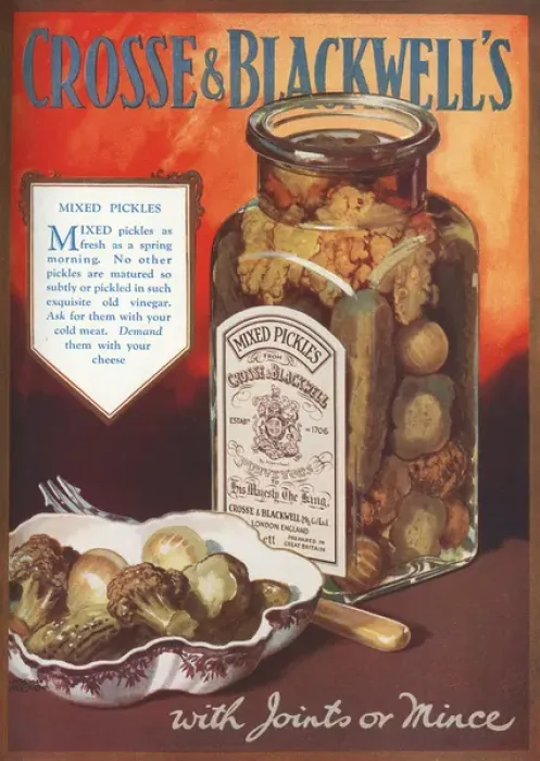 Framed Print : Crosse and Blackwells Mixed Pickles advertisement Framed Print : Crosse and Blackwells Mixed Pickles advertisement