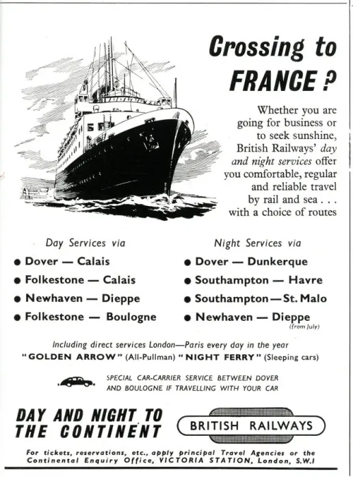 Framed Print : Crossing to France? Travel with British Railways Framed Print : Crossing to France? Travel with British Railways