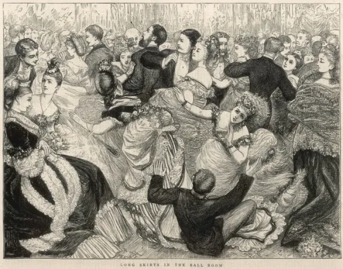 Framed Print : A Crowded Ballroom