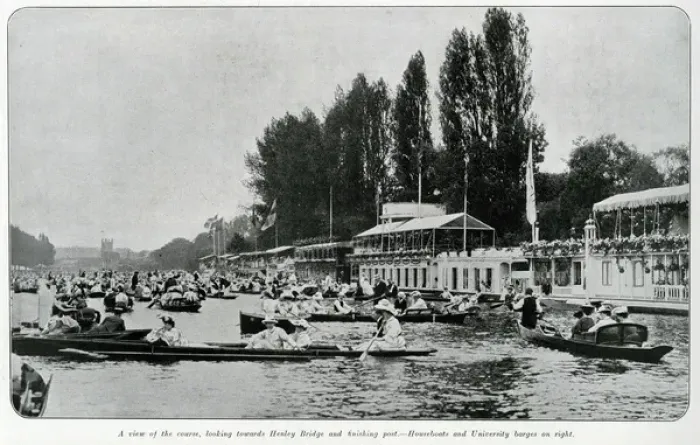 Framed Print : Crowded river during the Henley Regatta 1904