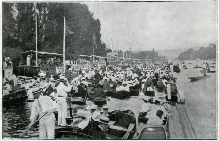 Framed Print : Crowded river during the Henley Regatta 1905
