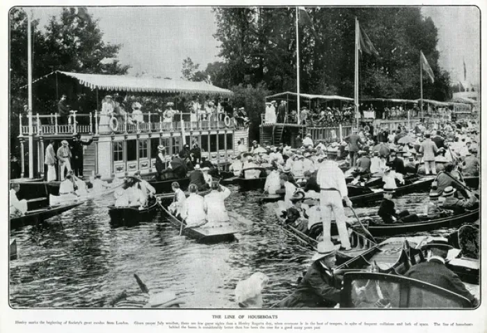 Framed Print : Crowded river during the Henley Regatta 1906