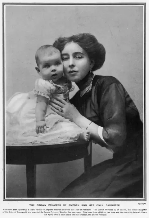 Framed Print : The Crown Princess of Sweden and her Daughter Framed Print : The Crown Princess of Sweden and her Daughter