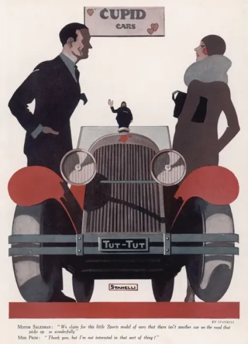 Framed Print : Cupid Cars cartoon by Stanelli Framed Print : Cupid Cars cartoon by Stanelli