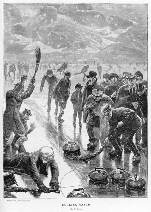 Framed Print : Curling in Scotland 1869 Framed Print : Curling in Scotland 1869