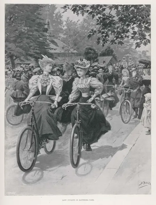 Framed Print : Cycling in Battersea Park Framed Print : Cycling in Battersea Park