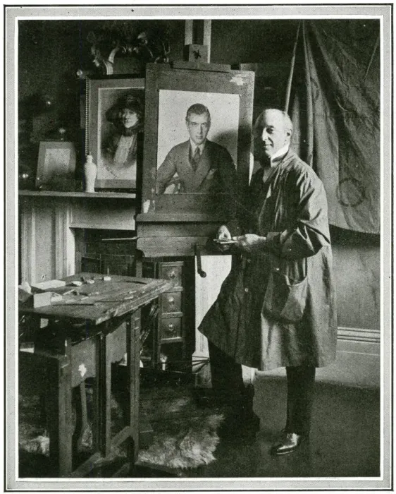 Framed Print : Cyril Roberts working on portrait of Prince George