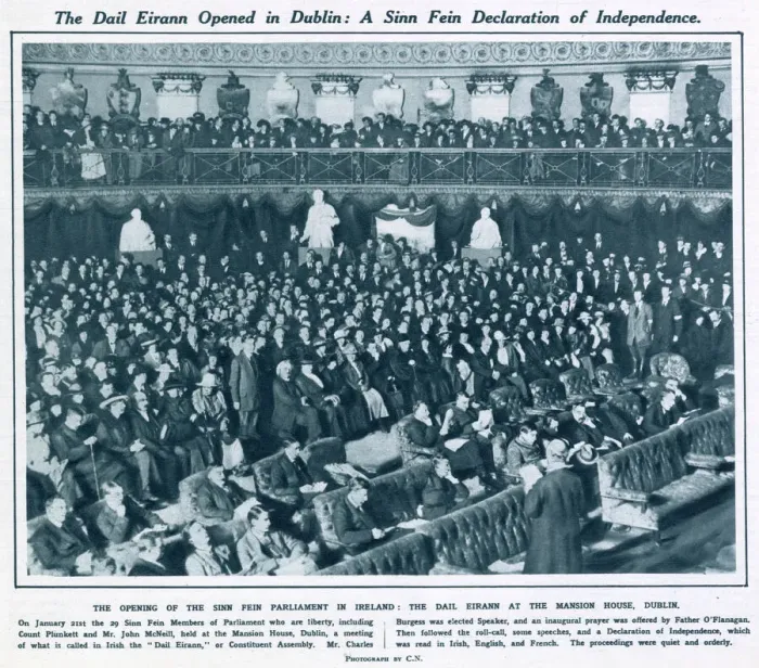 Framed Print : Dail Eirann opened in Dublin - Sinn Fein declaration Framed Print : Dail Eirann opened in Dublin - Sinn Fein declaration