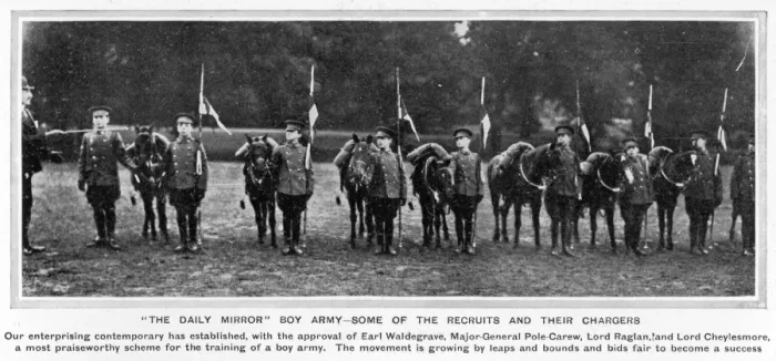 Framed Print : Daily Mirror Boy Army Framed Print : Daily Mirror Boy Army