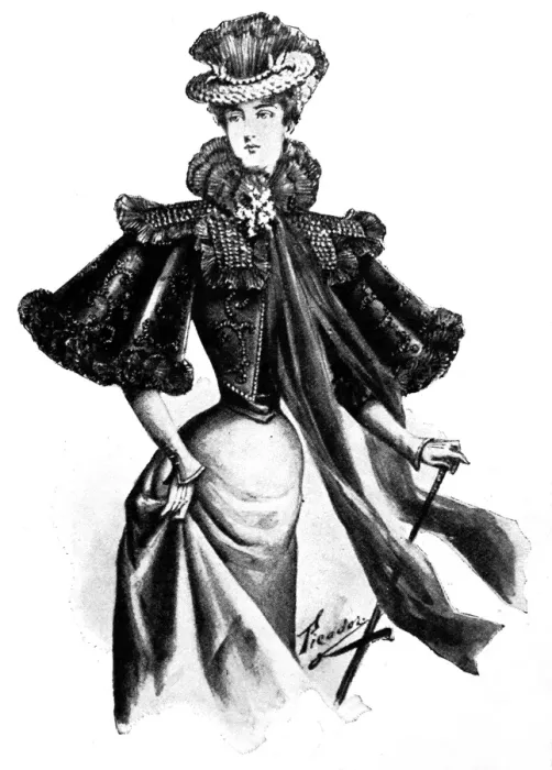 Framed Print : A dainty cape, 1897 Framed Print : A dainty cape, 1897