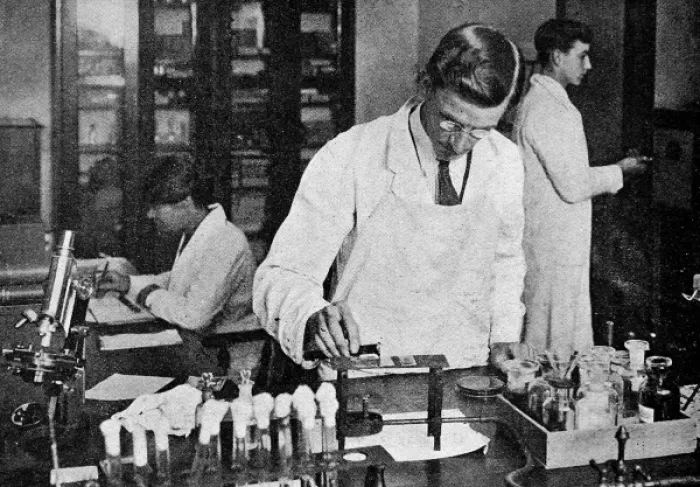 Framed Print : Dairy research work in a Reading laboratory
