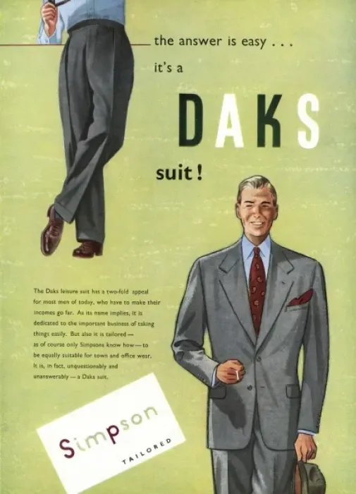 Framed Print : Daks advertisement, 1953 Framed Print : Daks advertisement, 1953
