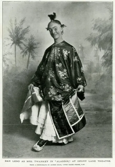 Framed Print : Dan Leno as Mrs. Twankey 1897 Framed Print : Dan Leno as Mrs. Twankey 1897
