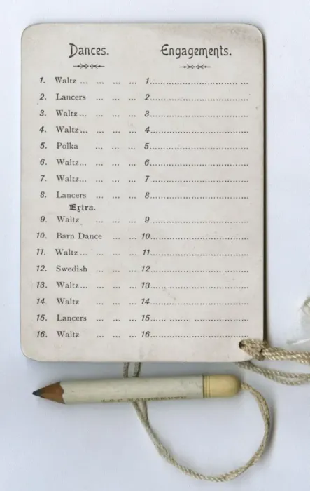 Framed Print : Dance card Framed Print : Dance card