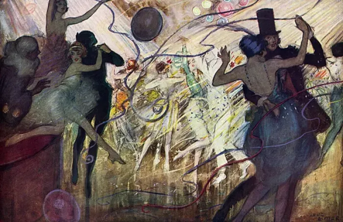 Framed Print : On with the dance by Lewis Baumer Framed Print : On with the dance by Lewis Baumer