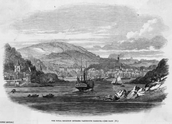Framed Print : DARTMOUTH. Victoria and Albert pay a visit to Dartmouth, Devon 
