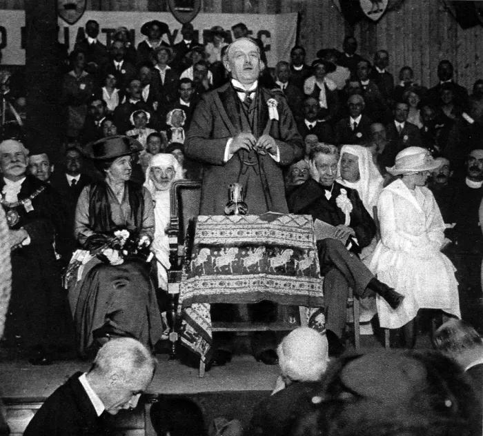 Framed Print : David Lloyd-George at the Welsh National Eisteddfod, Birkenh Framed Print : David Lloyd-George at the Welsh National Eisteddfod, Birkenh
