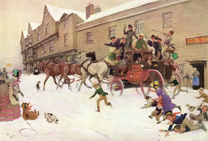 Framed Print : In the Days of Dickens by Cecil Aldin