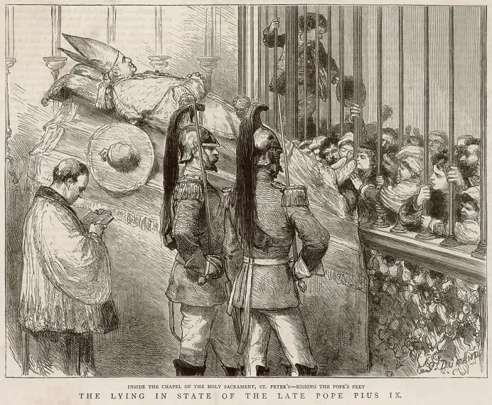 Framed Print : Dead Pope Pius IX Lying in state