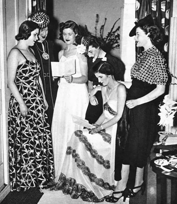 Framed Print : Debutante dress show 1939 Framed Print : Debutante dress show 1939