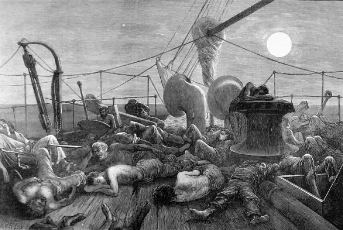 Framed Print : Deck of a Mail Steamer in the Red Sea, 1872