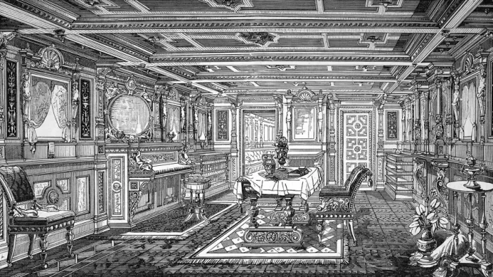 Framed Print : Deck Saloon on the Royal Yacht, Hohenzollern, 1879 Framed Print : Deck Saloon on the Royal Yacht, Hohenzollern, 1879
