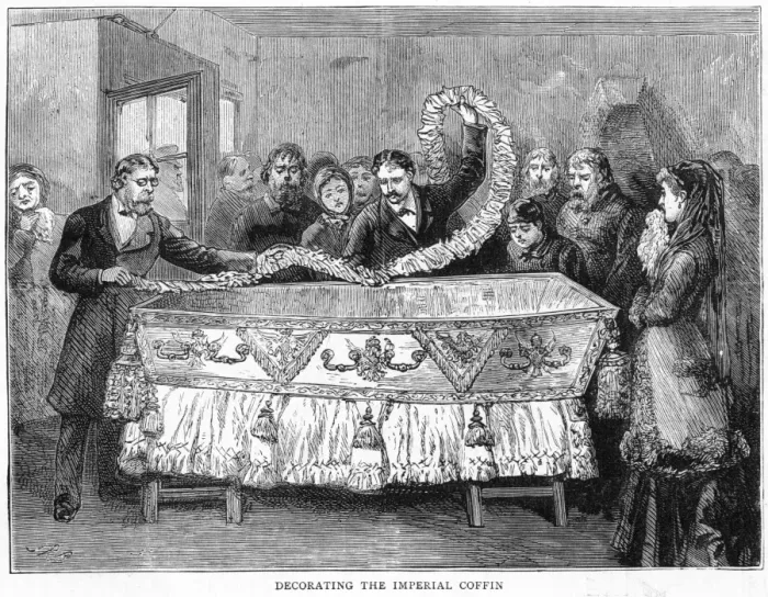Framed Print : Decorating Tsars Coffin Framed Print : Decorating Tsars Coffin