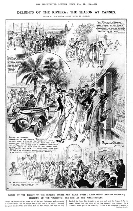 Framed Print : Delights of the Riviera - the Season at Cannes, 1926 Framed Print : Delights of the Riviera - the Season at Cannes, 1926