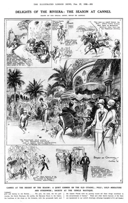 Framed Print : Delights of the Riviera - the Season at Cannes, 1926 Framed Print : Delights of the Riviera - the Season at Cannes, 1926