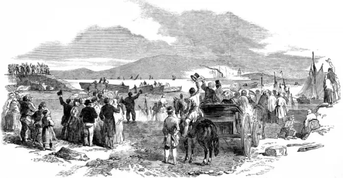 Framed Print : The Departure of the Viceroy, Galway, 1850 Framed Print : The Departure of the Viceroy, Galway, 1850