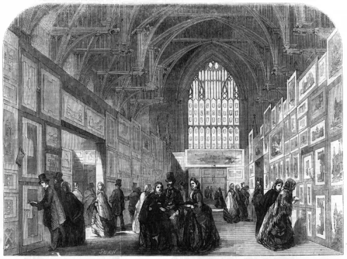 Framed Print : Design exhibition for government offices, Westminster Hall