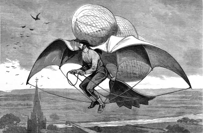 Framed Print : Design for a Flying Machine, 1877 Framed Print : Design for a Flying Machine, 1877