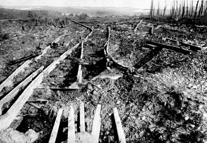 Framed Print : Destroyed Railway at Ancre; First World War, 1916 Framed Print : Destroyed Railway at Ancre; First World War, 1916