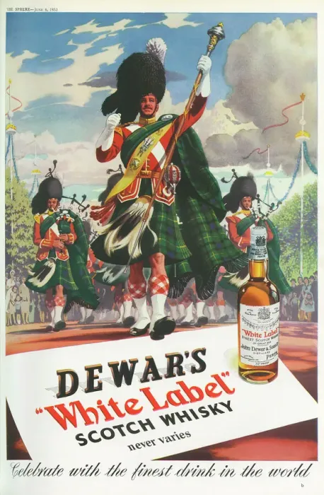 Framed Print : Dewars advertisement